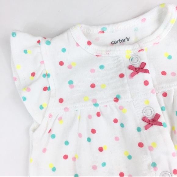 Like New! Carter’s 🌈 Rainbow Romper in White - 3m - Picture 2 of 7